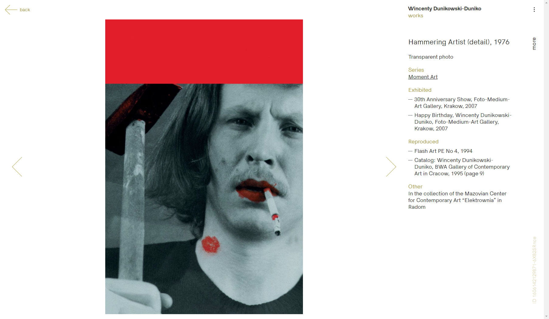 Wincenty Dunikowski-Duniko, Artwork Details View. Website by Modulus, Kraków. Art direction: Mikołaj Dunikowski and Zofia Dunikowska